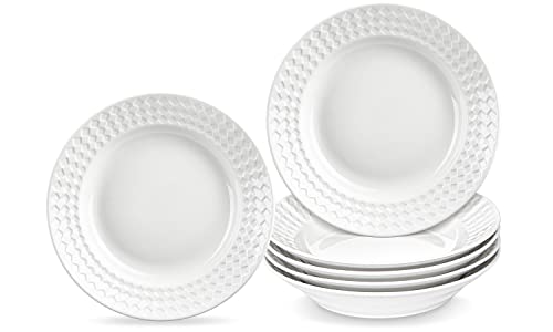 Juego de 6 platos hondos de porcelana, para 6 o 12 personas, para pasta, pasta, sopa, ensalada, 230 ml Cover