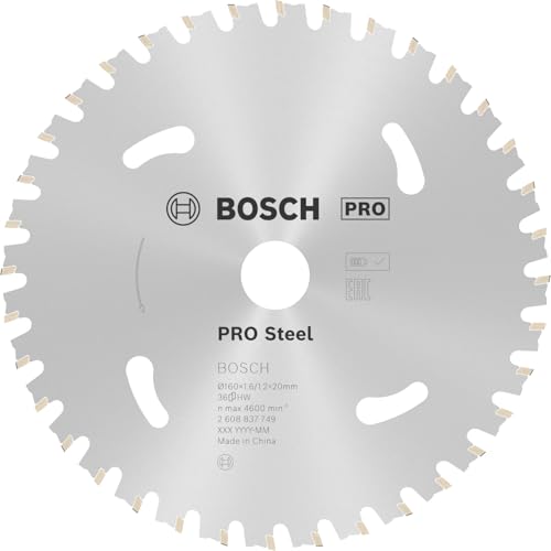 Bosch Professional 1x Lame de scie circulaire Standard for Steel (acier, 160 x 20 x 1,6 mm, 36 dents, accessoire de scie circulaire sans fil)