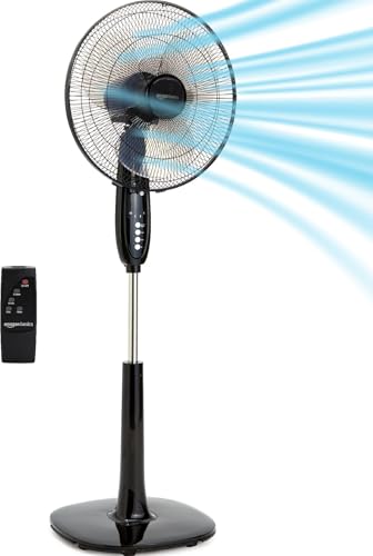 Amazon Basics 16' Pedestal Fan with Remote for Bedroom...