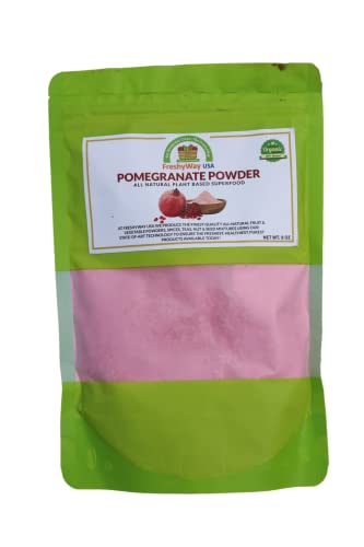 FreshyWay USA Pomegranate Powder (8 oz) – Dried Pomegranate Powder – 100% Organic and Natural – Antioxidant Rich - Imported from India