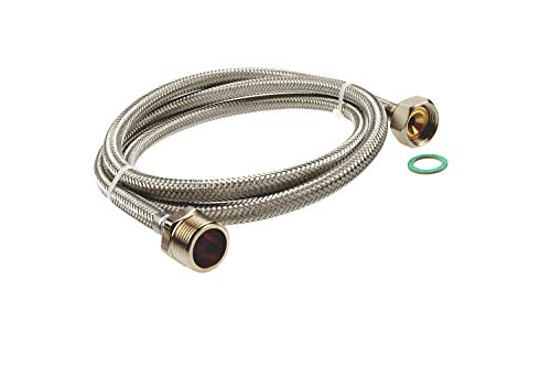 SFX® Panzerschlauch 3m Flexschlauch 3/4 Zoll ÜM x 3/4 Zoll AG DN8 Waschmaschinen Geschirrspüler Spülmaschinen Schlauch Verlängerung Zulauf Cover