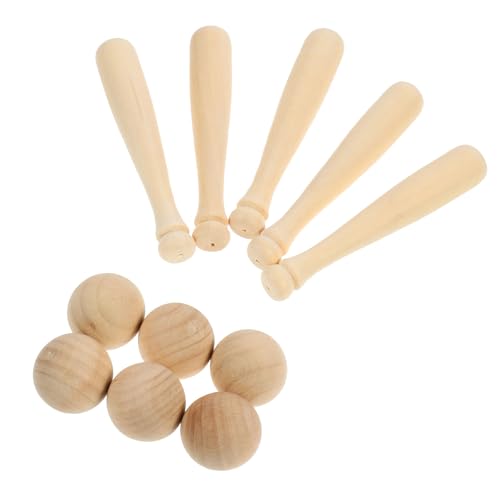 Mini bates de béisbol de madera creativa para crear adornos y pintar en familia