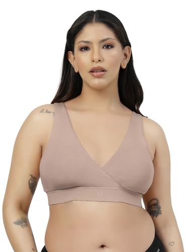 Image of ZELENA Maternity Padded Bra | Removable Cups, Broad Waistband | Soft Stretchable Modal Fabric | Easy Pull Nursing Bra for Pregnancy and Breastfeeding