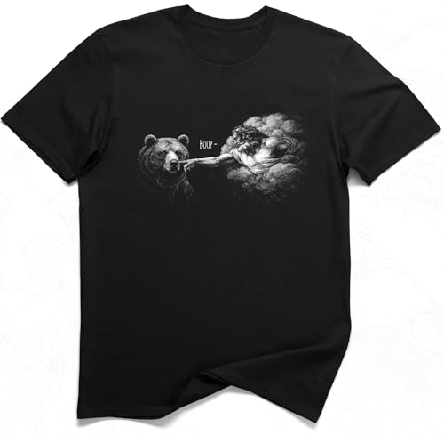 T-shirt Boop Ours Drôle avec imprimé parodie du toucher