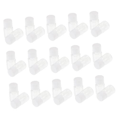 PRETYZOOM 30pcs Reagent Bottles Liquid Storage Bottles Sealing Lids for Lab Industry