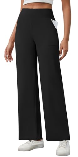 AVAMO Yoga Dress Pants Women Tummy Control Wide Leg Work Pants for Women Stretchy High Waisted...