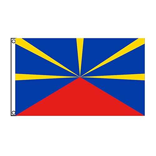 Stormflag Drapeau Région de la réunion 90x150cm Drapeau La Réunion 3x5ft polyester 90g avec œillets et Double couture