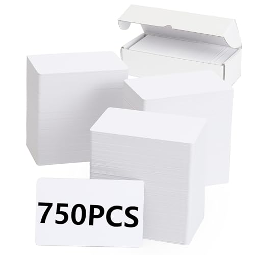 750 Pack Blank White PVC ID Cards - CR80 30 Mil Plastic Cards for...