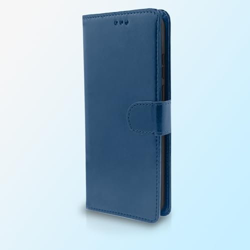 Image of Pikkme Realme 10 Pro Plus 5G Flip Cover Leather Finish | Inside TPU with Card Pockets | Wallet Stand and Shock Proof | Complete Protection Flip Case (Blue)