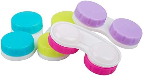 Redex Anti Bacteria Multicolour Contact Lens Cases and Lens Applicators (Tweezer) || Lens Case Storage Box/Holder Travel Lens Case Kit- PACK of 3-image-1