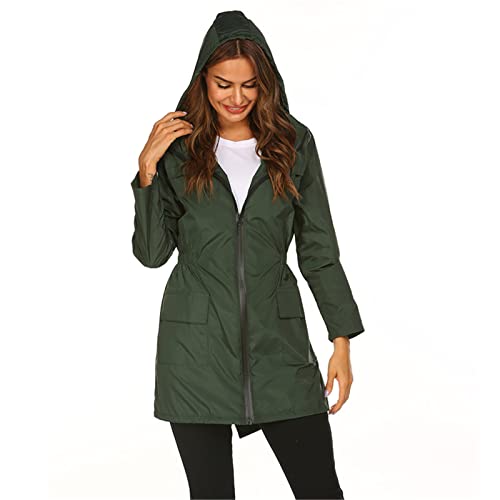 SotRong Lichtgewicht regenjas voor dames, opvouwbaar, windjack, winddicht, actief, outdoorjack, waterdicht, showproof, lange capuchon, trenchcoats poncho voor wandelen, kamperen - Image 3