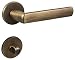 Produktbild Gedotec Türdrücker-Garnitur | LUCE | Drückergarnitur WC - Badezimmer | 1 Set | Vintage Rosettengarnitur Messing | Türbeschlag Antik Bronze für Zimmertüren | Türgriff mit Befestigungsmaterial - Griff