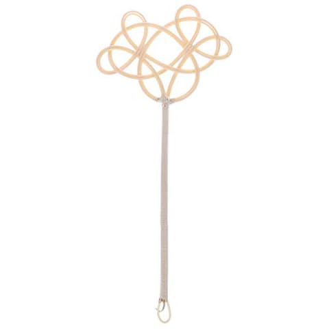 ruiruiNIE Household Cleaning Traditional Racket Woven Imitation Rattan Clean Duster Carpet Rug Beater Durable Handmade Cover