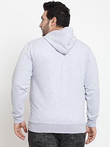 Image of Scott International Men's Solid Cotton Hoodies for Men Sweatshirt for Men Gym Warm Travel Hoodies for Men Pullover Hoodies for Boys Stylish Winter Wear with Hood and Pockets Zipper Hoodie Grey