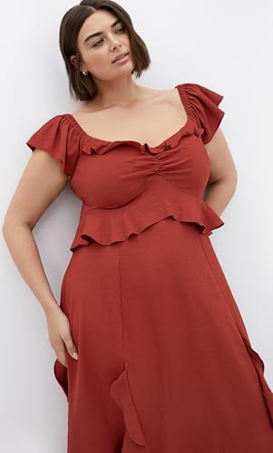 City Chic Women's Plus Size Dress - Fee Frill Maxi3