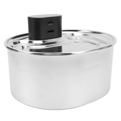 Fuente de agua inalámbrica para gatos y perros 3.2 L acero inoxidable miniatura 2