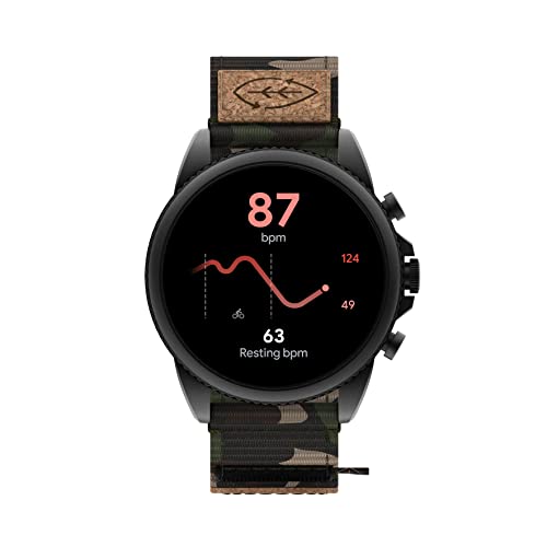 Fossil FTW4063 Men'S Gen 6 44Mm Stainless Steel And Cork Touchscreen Smart Watch thumb #7
