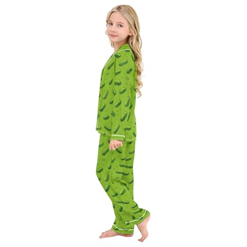 Image of Satin Pajama Sets Short Sleeve Horses Running on Colorful Button Down Silky Nightwear 2 Piece PJS 5-14Y