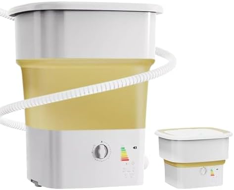 Portable Mini Washing Machine - 52L Large Capacity Foldable Washer & Dryer for Baby Clothes, Underwear, Camping, RV Travel - Compact, Collapsible Design (Green)