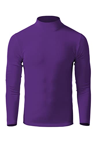 Zengjo Mens Mock Turtleneck Long Sleeve Shirts Thermal Baselayer Top4