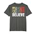 Believe Bigfoot Alien Loch Ness Monster Funny Retro Cryptids T-Shirt
