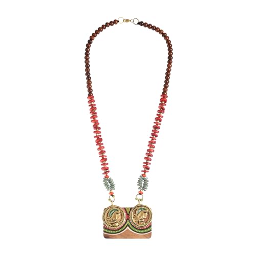 Image of AAKRITI ART CREATIONS Handcrafted Tribal & Wooden Necklace Collection | Dhokra, Ethnic, Brass & Artistic Designs | Royal, Boho & Nomadic-Inspired Statement Jewelry for Women
