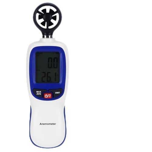Anémomètre numérique compact Domary avec écran LCD lisible pour mesurer la vitesse du vent