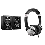 M-Audio BX3 3.5" Studio Monitors, HD PC Speakers for Recording and Multimedia with Music Production Software, 120W, Pair & Numark HF125 - Ultra-Portable Professional DJ Headphones with 6 ft Cable