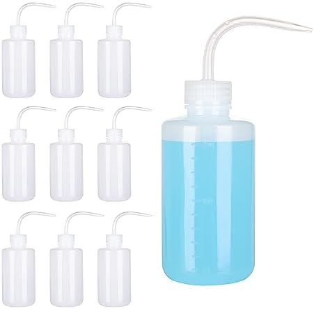10 Pcs Tattoo Bottle Squeeze 8oz/250ml, Plastic Squeeze Bottle with Narrow Mouth, for Medical Chemistry, Industry, Lab & Gardening, Tattoo Wash Bottle