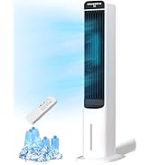 MEPTY 3-IN-1 Evaporative Air Cooler, Cooling Fans that Blow Cold Air with 120° Oscillation, 12H T...