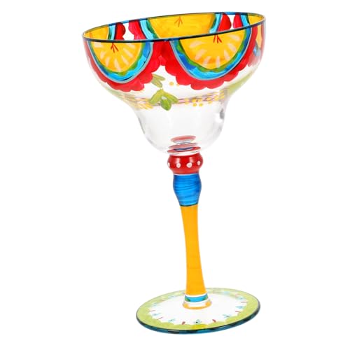 Ipetboom Bicchieri Da Margarita in Vetro Dipinto Decorativo Per Cocktail Vino e Dessert Da Tavola Feste e Uso Quotidiano