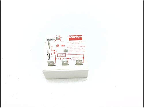 DAYTON 6A858 SPST-NO, 50/60 HZ, 24-240 VAC, ENCAPSULATED, SINGLE FUNCTION, 3 SEC TO 1 MIN TIMER, OFF DELAY, 1 AMP AT 120 V AC CONTACT RATING, 5 PIN RELAY, SOLID STATE, ADJUSTMENT METHOD: POTENTIOMETER