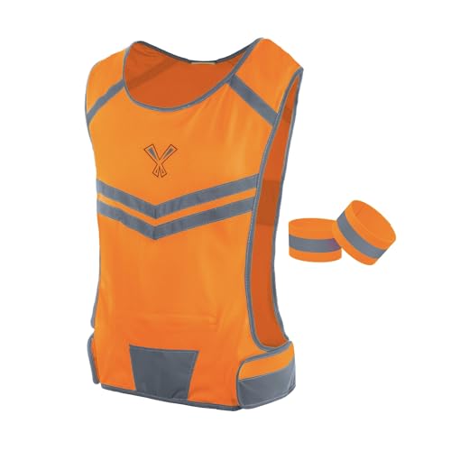 Reflective Safety Vest with Pocket & 2 Bands, High-Visibility Running Vest - image 1