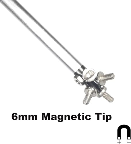 Slotted and Phillips Screwdriver, PH2 12" Long Cross-head Screwdriver & Flat Blade Screwdriver, 2 Packs Magnetic Screwdriver with Rubber Handle