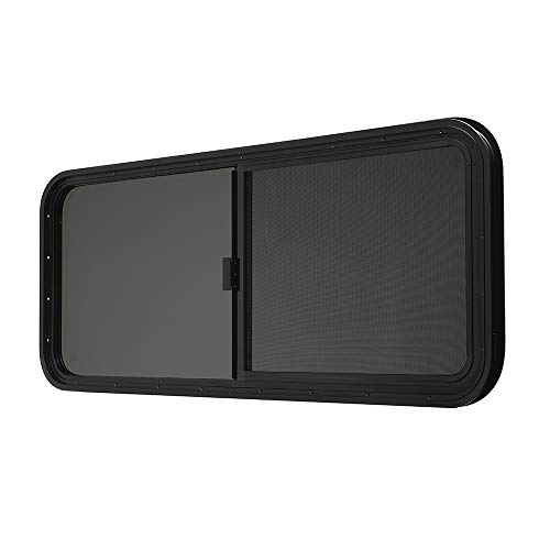 ToughGrade Horizontal Sliding Black RV Window 48