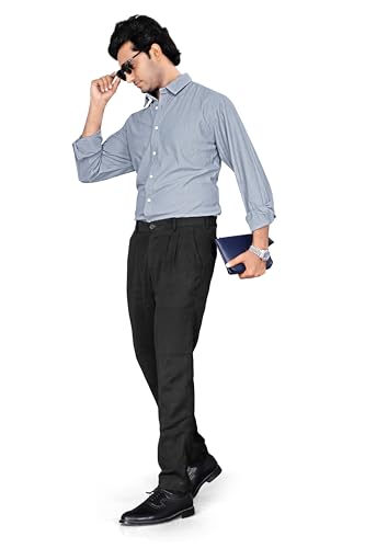 Image of EVERGLADE Men's Casual Shirt | Textured Poly Blend | Regular Fit | Full Sleeve