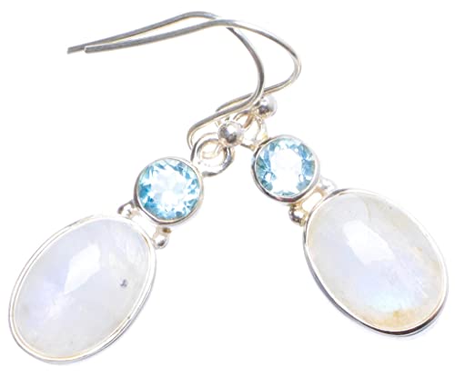 Boucle d'oreille fait à la main Moonstone argent 925 cadeau idéal