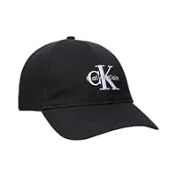 Calvin Klein Men's Monogram Logo Baseball Cap, Black, One Size