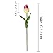 Winlyn 28 Pcs Multicolor Tulips Artificial Flowers Faux Tulip Stems Real Feel PU Tulips Easter Spring Wedding Bouquet Centerpiece Floral Arrangement Cemetery Table Décor 14