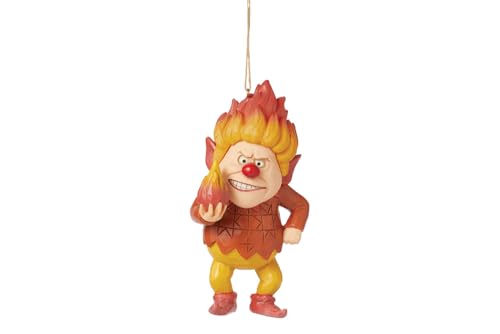 Enesco The Year Without a Santa Claus by Jim Shore Heat Miser Holding Fireball Hanging Ornament, 4.33 Inch, Multicolor