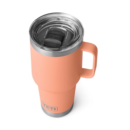 YETI Rambler 30 oz Travel Mug, Stainless Steel, Vacuum Insulated with Stronghold Lid, Lowcountry Peach