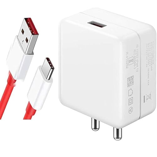 Image of Original 30 Watt Dash Charger USB Type C- Cable Compatible with Oneplus Nord CE 5G / Nord / 7 / 7T / 7 Pro / 7T Pro / 6T with 6 Months Warranty