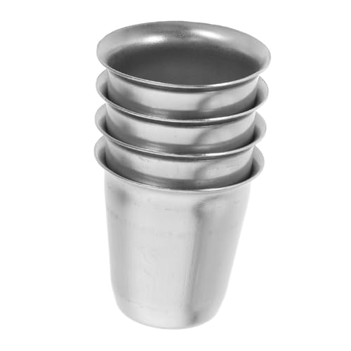 MOTHNUR 4pcs Stainless Steel Communion Chalice Wine Goblet Offering Cups Stemless Prayer Wine Cups for Catholic Holy Communion and Party Use