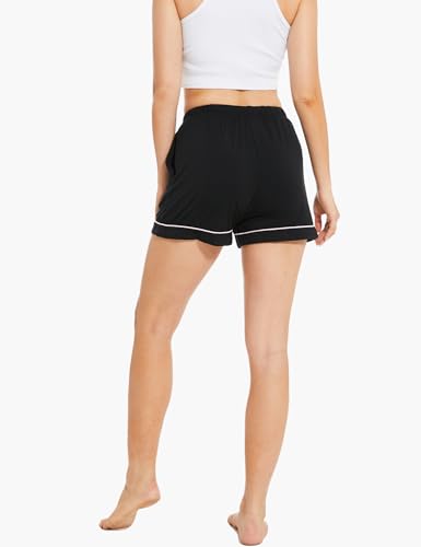 Image of GYS Pajama Shorts for Women - Viscose Made from Bamboo, Soft Sleep Shorts Casual Lounge Shorts Pj Bottom