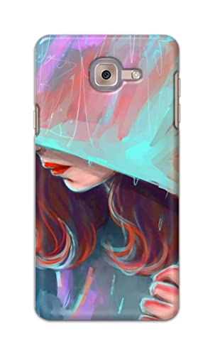 Image of PRINTFIDAA Pretty Woman Under The Umbrella Painting Printed Designer Hard Case for Samsung Galaxy J7 Max /Samsung On Max, SM-G615F / DS Back Cover -(e) RPM1007