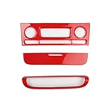 Auto Rot Innenabdeckung TüRgriff Lenkrad Getriebe Shell Styling Aufkleber Dekorativ FüR Old Smart 451 Fortwo, Innenmodifikation ZubehöR