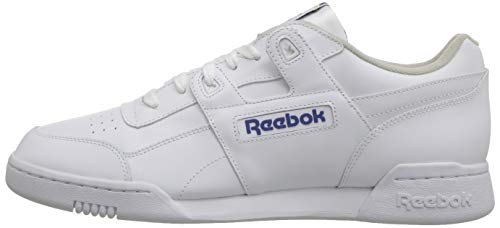 Reebok Workout Plus, Sneakers basses garçon, Blanc (White/Royal), 38.5 EU