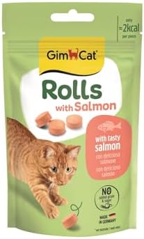 GimCat Rolls with Salmon (Somonlu) Kedi Ödül Tableti 50 gr - Görsel 2