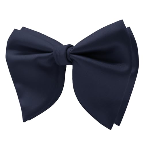 Image of Mens Bow Tie Pre Tied Oversized Bow Ties for Men Satin Bowties for Tuxedo Wedding Party Banquet
