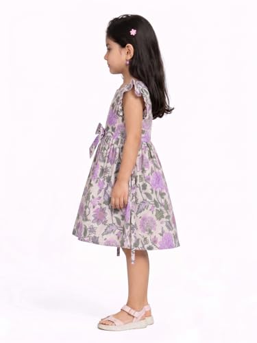 Image of Girls Pure Cotton Soft Frock with Astar, Printed Multicolor for Girl Child